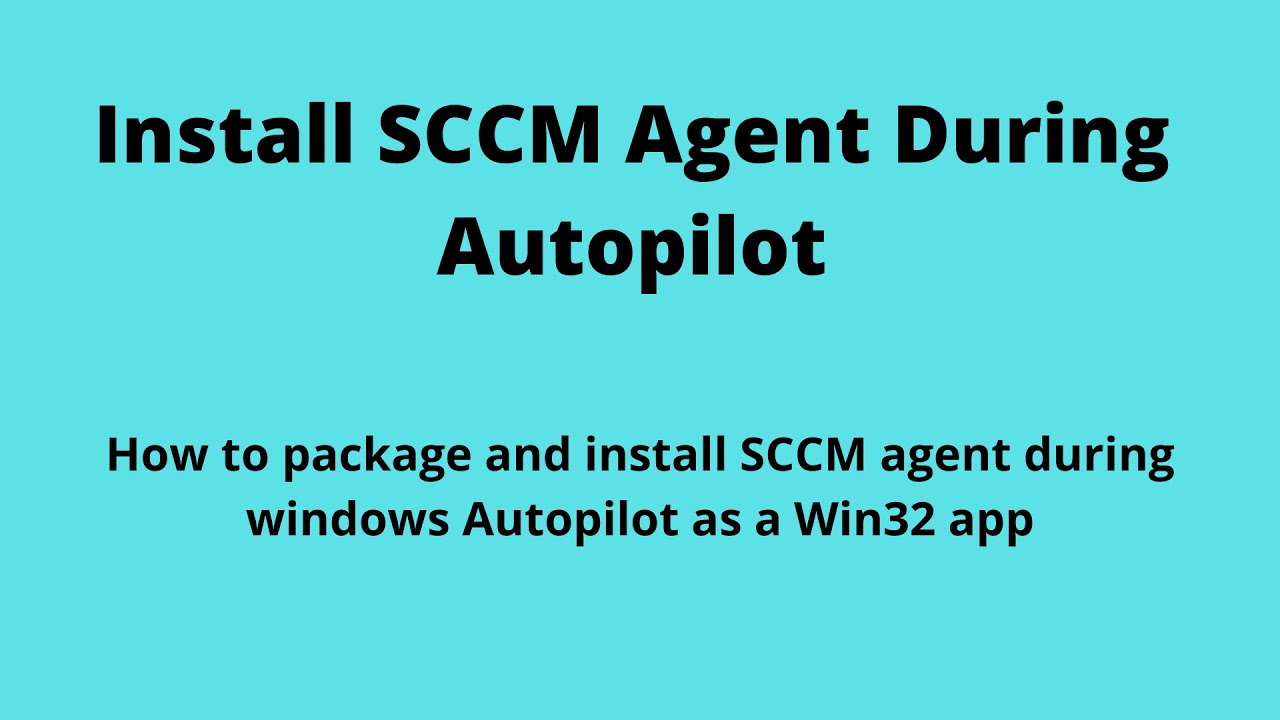 manual sccm agent install